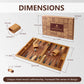 22.4-inch extra large light wood inlay backgammon set dimensions: 22.4x19x1.1 inches, showcasing exquisite inlaid wood craftsmanship.