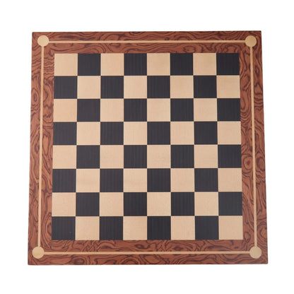 WA-5109 | 20 Inch Wenge & Maple Wooden Chess Board – Board Only