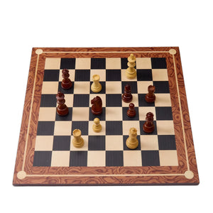 WA-5109 | 20 Inch Wenge & Maple Wooden Chess Board – Board Only