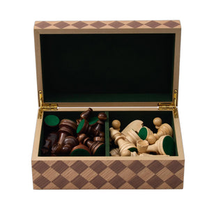 WA-5103 | 9 Inch Wooden Chess Pieces with Storage Box, Solid Wood Chessmen Set