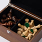 WA-5104 | 9 Inch Wooden Chess Pieces with Storage Box, Solid Wood Chessmen Set