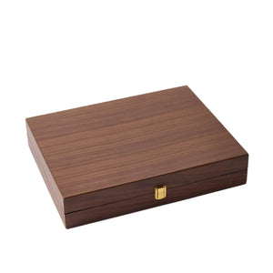 WA-5106 | 13 Inch Wooden Chess Pieces with Storage Box, Solid Wood Chessmen Set