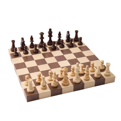 WA-5098 | 16 Inch Folding Wooden Chess Set with Solid Wood Pieces