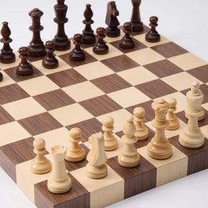 WA-5098 | 16 Inch Folding Wooden Chess Set with Solid Wood Pieces
