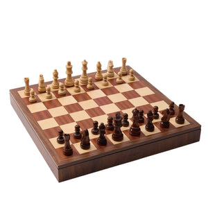 WA-5099 | 16 Inch Wooden Chess Set with Solid Wood Pieces