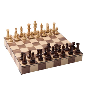 WA-5100 | 14 Inch Wooden Chess Set with Solid Wood Pieces