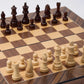 WA-5082 | 17 Inch Folded Wooden Combo Game Set – Chess, Backgammon & Checkers with Solid Wood Pieces