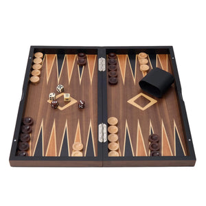 WA-5082 | 17 Inch Folded Wooden Combo Game Set – Chess, Backgammon & Checkers with Solid Wood Pieces
