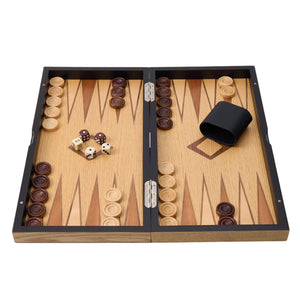 WA-5086 | 17 Inch Folded Wooden Combo Game Set – Chess, Backgammon & Checkers with Solid Wood Pieces