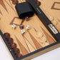 WA-5086 | 17 Inch Folded Wooden Combo Game Set – Chess, Backgammon & Checkers with Solid Wood Pieces