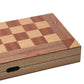 WA-5086 | 17 Inch Folded Wooden Combo Game Set – Chess, Backgammon & Checkers with Solid Wood Pieces