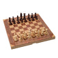 WA-5086 | 17 Inch Folded Wooden Combo Game Set – Chess, Backgammon & Checkers with Solid Wood Pieces