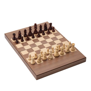 WA-5089 | 11 Inch Folded Wooden Combo Game Set – Chess, Backgammon & Checkers with Solid Wood Pieces