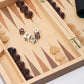 WA-5089 | 11 Inch Folded Wooden Combo Game Set – Chess, Backgammon & Checkers with Solid Wood Pieces