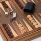 WA-5090 | 14 Inch Wooden Combo Game Set – Chess, Backgammon & Checkers with Solid Wood Pieces