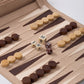 WA-5113 | 16 Inch Roll-up Combo Game Set – Chess, Backgammon & Checkers with Solid Wood Pieces