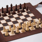 WA-5113 | 16 Inch Roll-up Combo Game Set – Chess, Backgammon & Checkers with Solid Wood Pieces