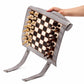 WA-5113 | 16 Inch Roll-up Combo Game Set – Chess, Backgammon & Checkers with Solid Wood Pieces