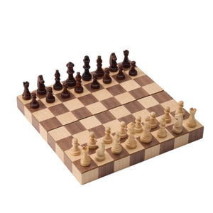 WA-5101 | 9-Inch Magnetic Wooden Chess Set with Solid Wood Pieces