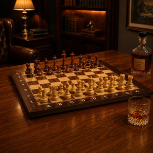 Premium Wooden Chess Board 19" | Handmade Wenge & Maple Tournament Chess Board