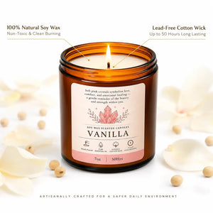 Vanilla Soy Wax Candle | Hand-Poured Scented Candle for Home