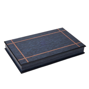 WA-5077 | 19 Inch Wooden Backgammon Set with Solid Wood Pieces & Leather Dice Cups
