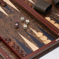 WA-5078 | 19 Inch Wooden Backgammon Set with Solid Wood Pieces & Leather Dice Cups