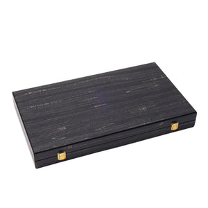 WA-5085 | 18 Inch Wooden Backgammon Set with Solid Wood Pieces & Leather Dice Cups