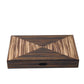 WA-5095 | 15 Inch Wooden Backgammon Set with Solid Wood Pieces & Leather Dice Cups