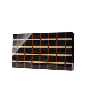 WA-5096 | 18 Inch Wooden Backgammon Set with Solid Wood Pieces & Leather Dice Cups